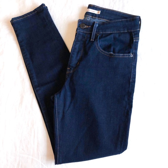 levi's 721 high rise skinny lone wolf